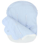 Boys Blue & White Polka Dot Baby Pram Nest, 1, hi-res